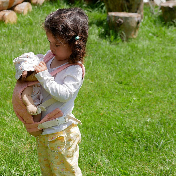 Olli Ella Dinkum Dolls Quilted Carrier - Rose-Soft Toys-Rose- | Natural Baby Shower
