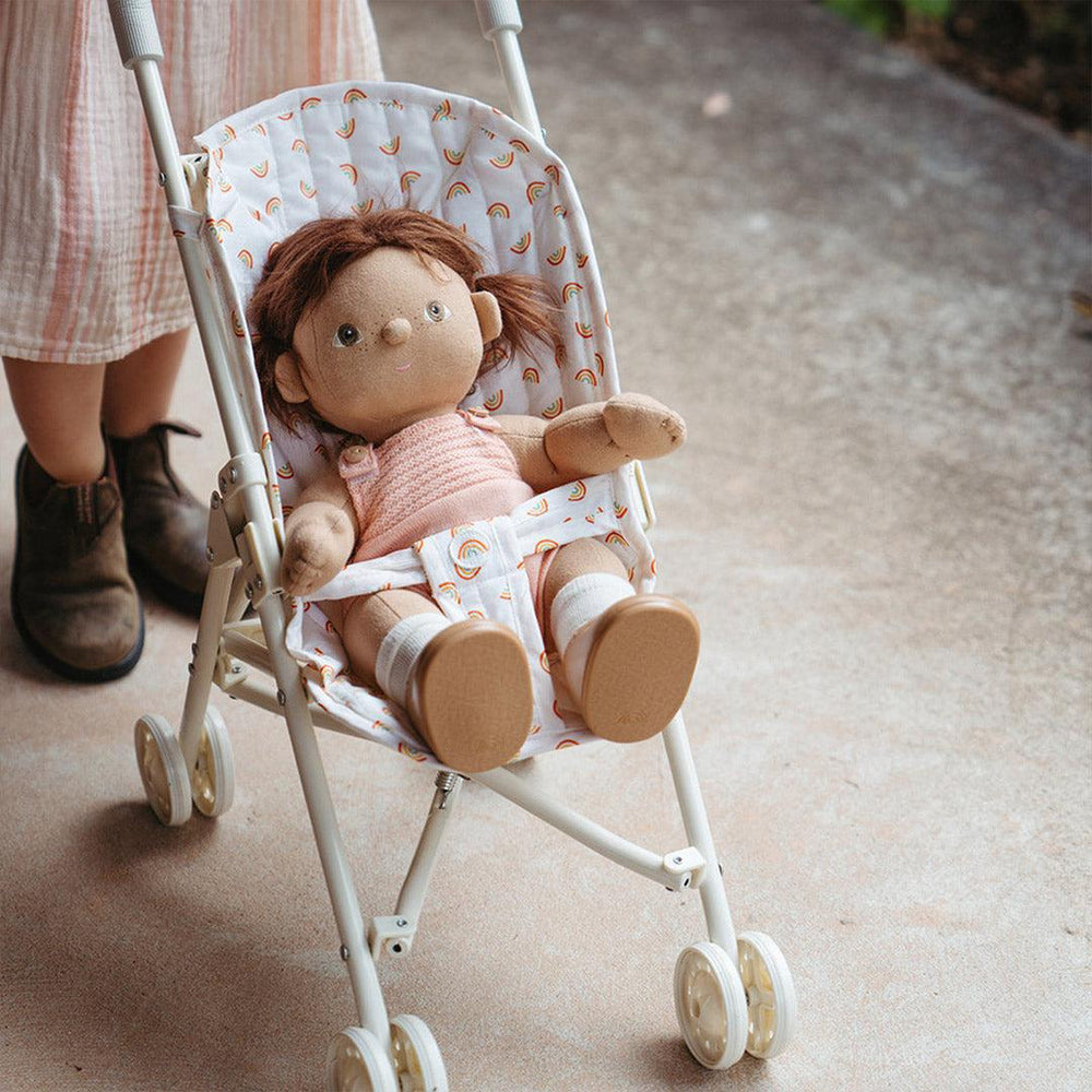 Olli Ella Sollie Stroller - Rainbow Print-Dolls Prams-Rainbow Print- | Natural Baby Shower