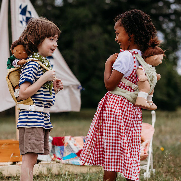 Olli Ella Dinkum Dolls Quilted Carrier - Sage