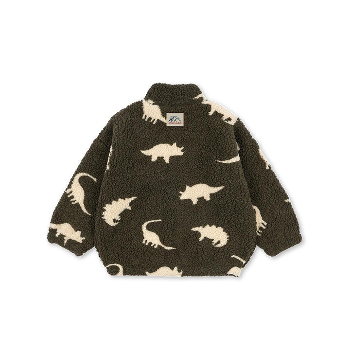Konges Slojd Jody Teddy Jacket - Dino Silhoutte-Coats-Dino Silhoutte-9m | Natural Baby Shower