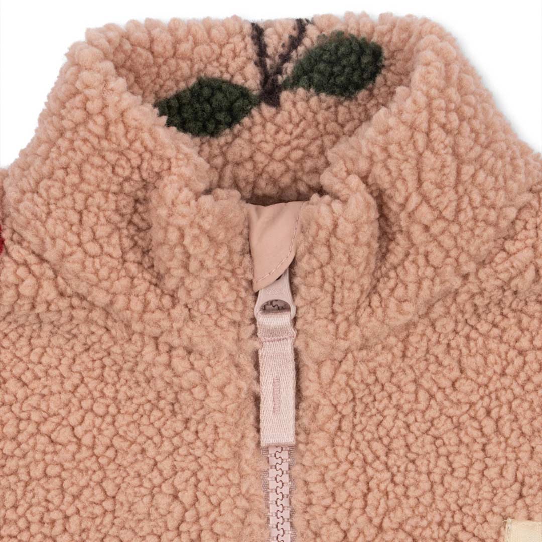 Konges Slojd Jody Teddy Jacket - Ma Grande Cerise Blush-Coats-Ma Grande Cerise Blush-9m | Natural Baby Shower