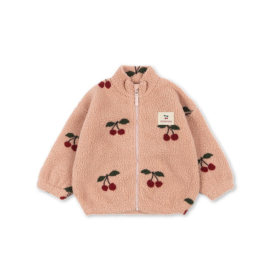 Konges Slojd Jody Teddy Jacket - Ma Grande Cerise Blush-Coats-Ma Grande Cerise Blush-9m | Natural Baby Shower