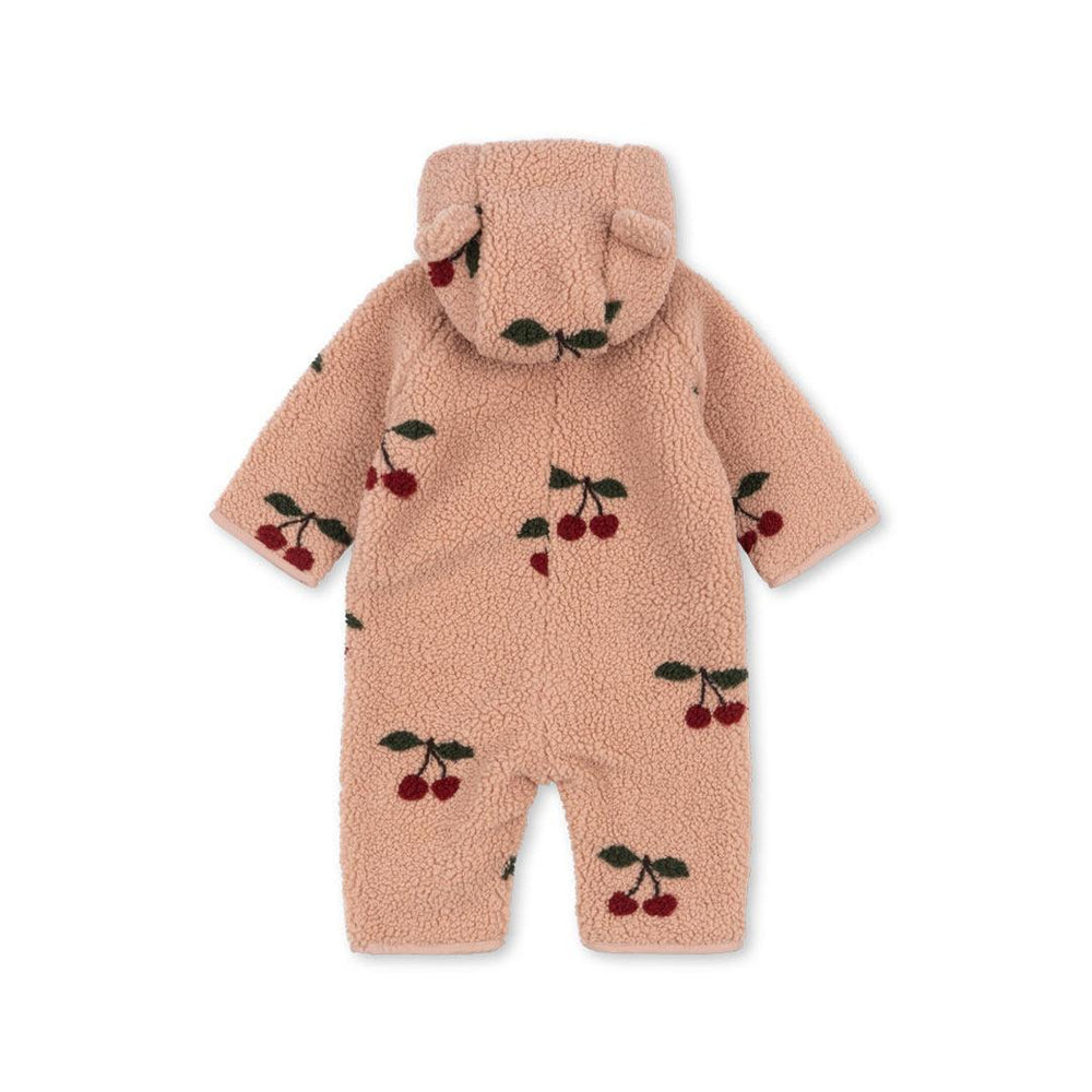 Konges Slojd Jody Teddy Onesie - Ma Grande Cerise Blush-Pramsuits-Ma Grande Cerise Blush-3m | Natural Baby Shower