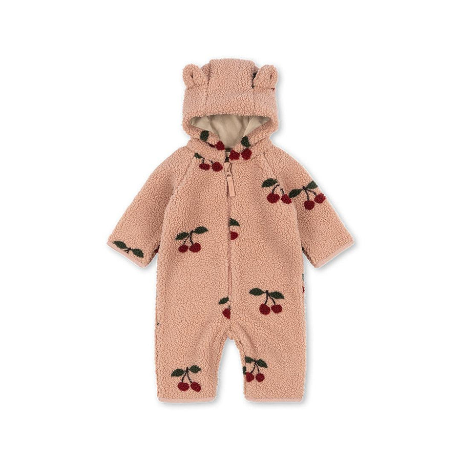 Konges Slojd Jody Teddy Onesie - Ma Grande Cerise Blush-Pramsuits-Ma Grande Cerise Blush-3m | Natural Baby Shower