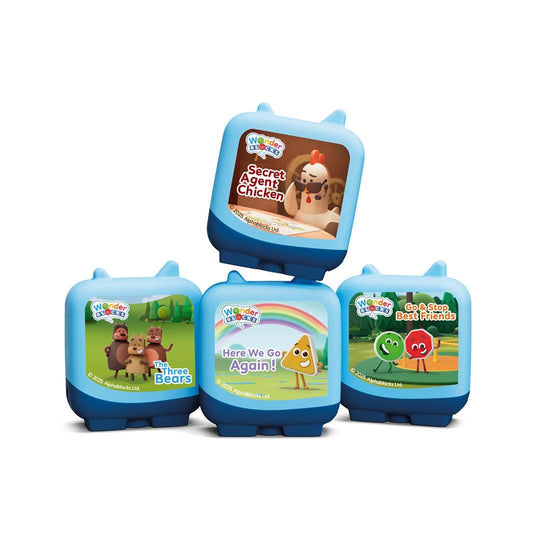 Tonies Wonderblocks 4-Pack Clever Tonies-Audio Player Cards + Characters- | Natural Baby Shower