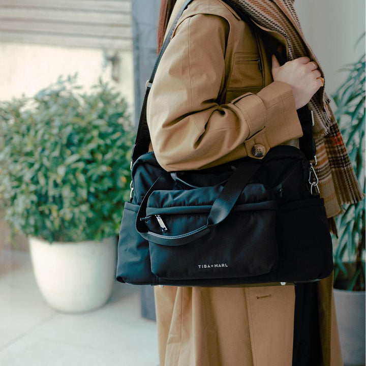 Tiba + Marl Phoenix Holdall Eco Nylon - Black-Changing Bags-Black- | Natural Baby Shower