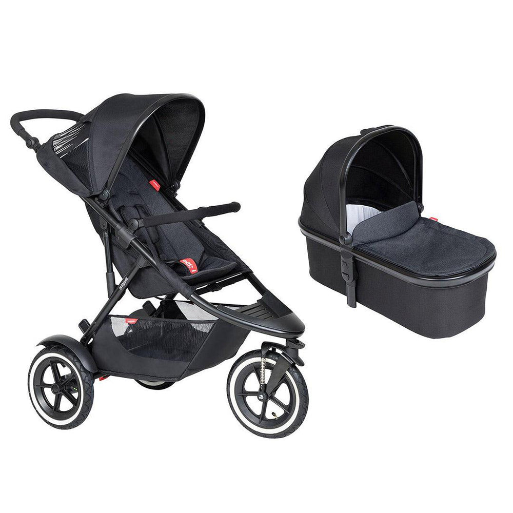 Phil & Teds Sport Pushchair - Black-Strollers-Black-With Carrycot | Natural Baby Shower