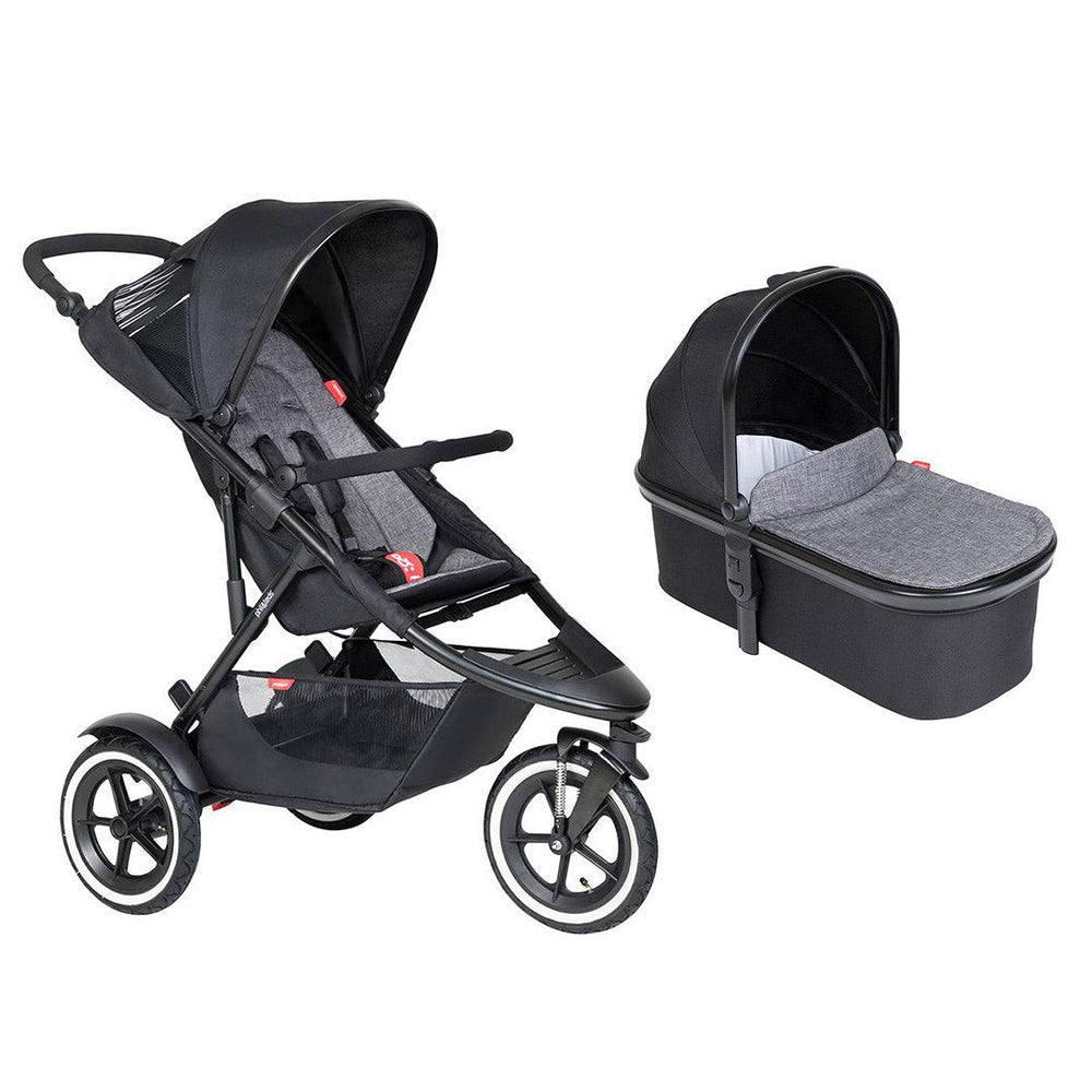 Phil & Teds Sport Pushchair - Charcoal-Strollers-Charcoal-With Carrycot | Natural Baby Shower