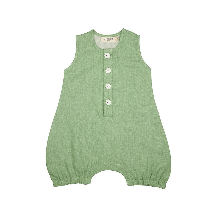 Pigeon Organics Baby All-In-One Muslin - Green-Rompers-Green-3-6m | Natural Baby Shower