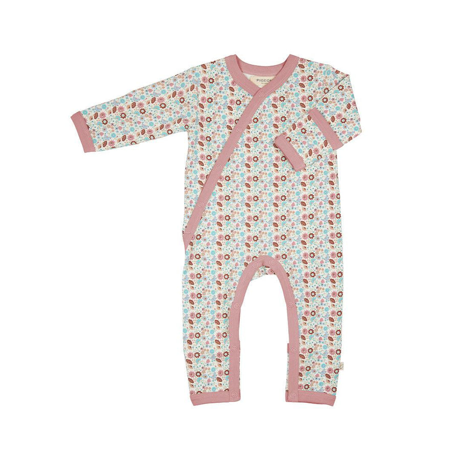 Pigeon Organics Kimono Romper - Ditsy-Rompers-Ditsy-0-3m | Natural Baby Shower
