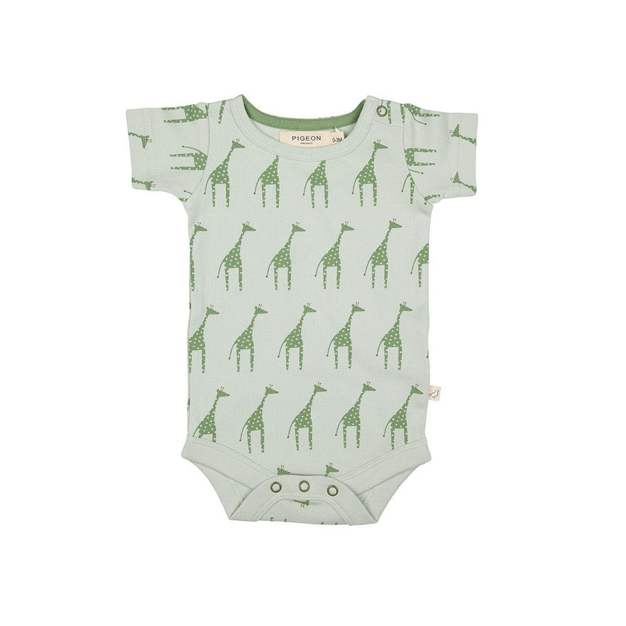 Pigeon Organics Summer Bodysuit - Giraffe-Bodysuits-Giraffe-0-3m | Natural Baby Shower