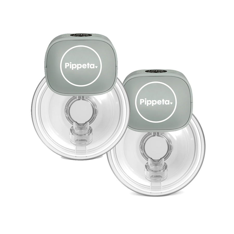 Pippeta LED Wearable Hands Free Breast Pump - 2 Pack - Sea Salt-Breast Pumps-Sea Salt- | Natural Baby Shower