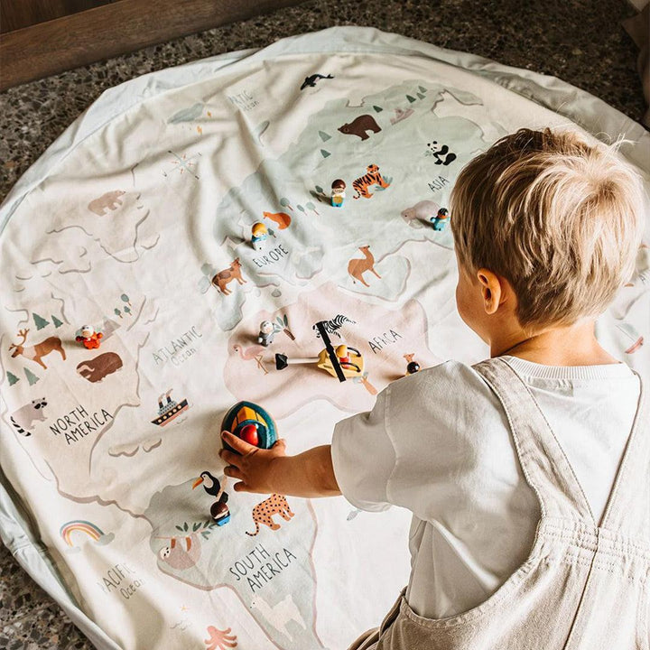 Play & Go Noomad Double Sided Play Mat - World Map-Play Mats-World Map- | Natural Baby Shower