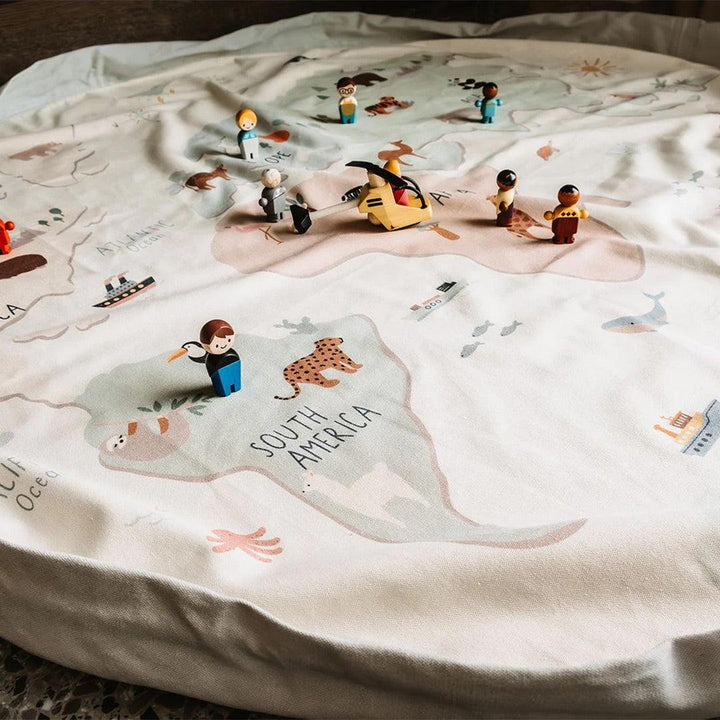 Play & Go Noomad Double Sided Play Mat - World Map-Play Mats-World Map- | Natural Baby Shower