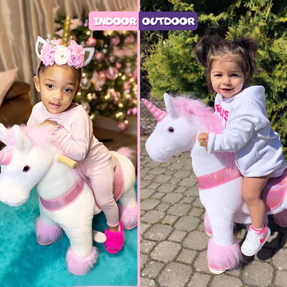 PonyCycle Ride on Pony Toy - Pink Unicorn-Ride-on Toys-Pink Unicorn-Age 3-5 | Natural Baby Shower