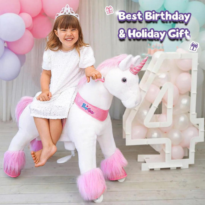 PonyCycle Ride on Pony Toy - Pink Unicorn-Ride-on Toys-Pink Unicorn-Age 3-5 | Natural Baby Shower