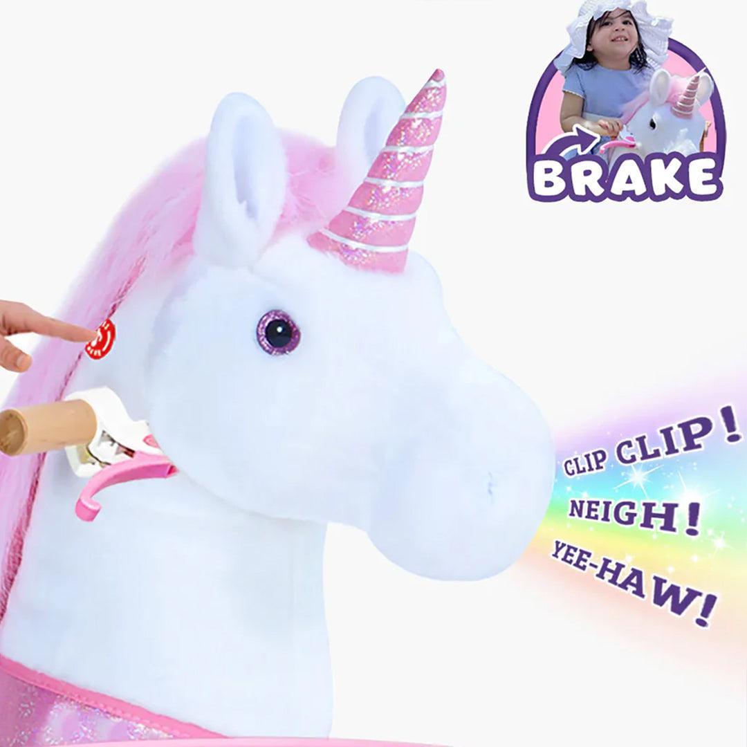 PonyCycle Ride on Pony Toy - Pink Unicorn-Ride-on Toys-Pink Unicorn-Age 3-5 | Natural Baby Shower