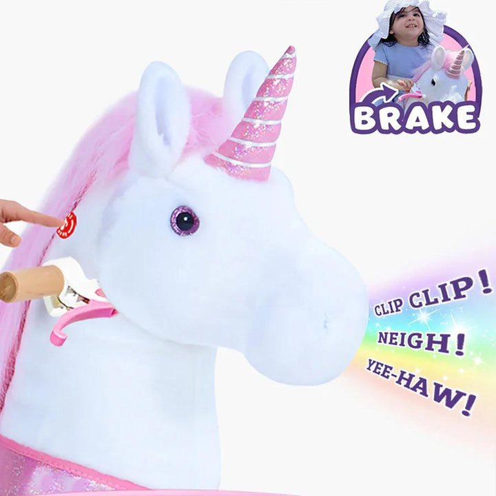 PonyCycle Ride on Pony Toy - Pink Unicorn-Ride-on Toys-Pink Unicorn-Age 3-5 | Natural Baby Shower