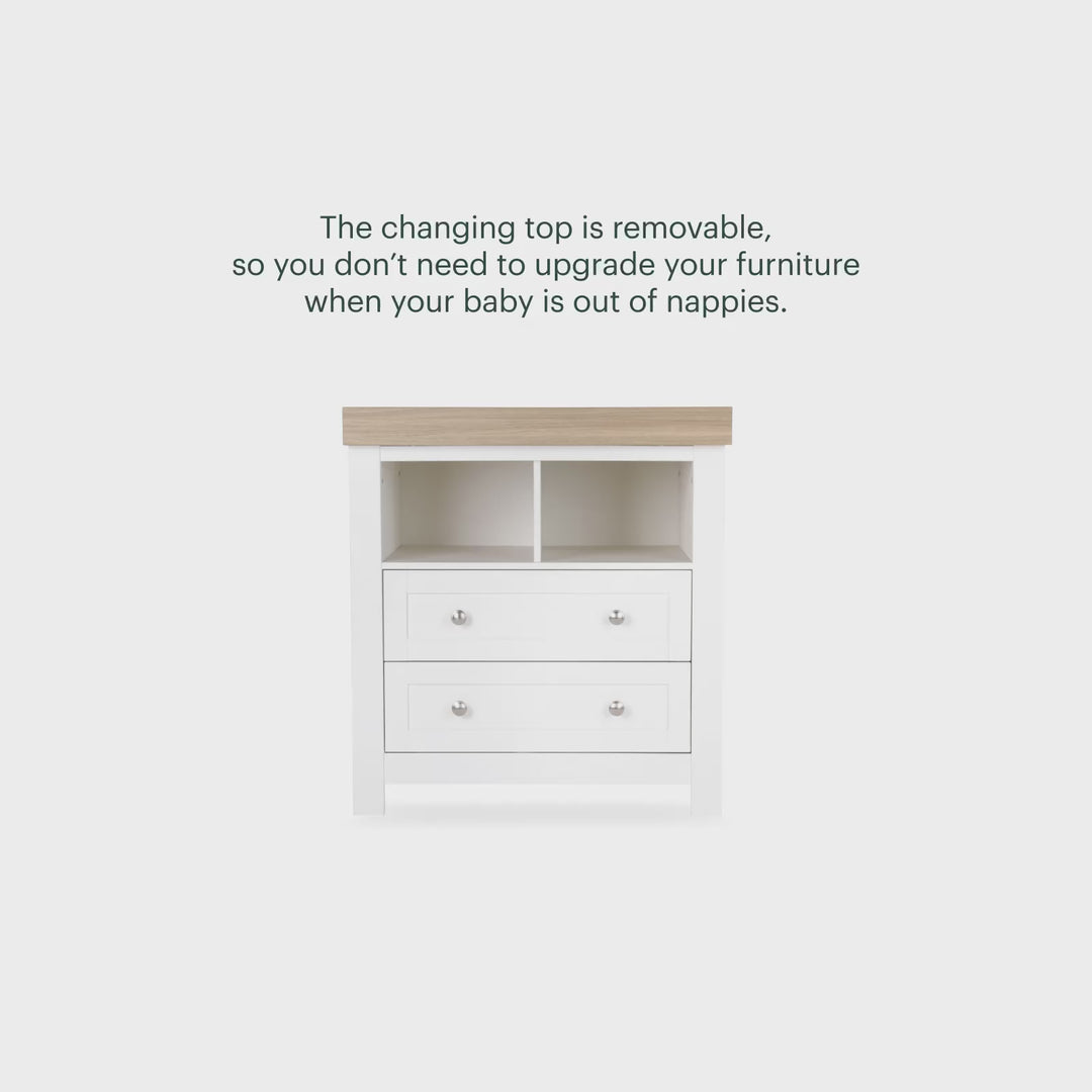 CuddleCo Burford Dresser Changer - White/Oak