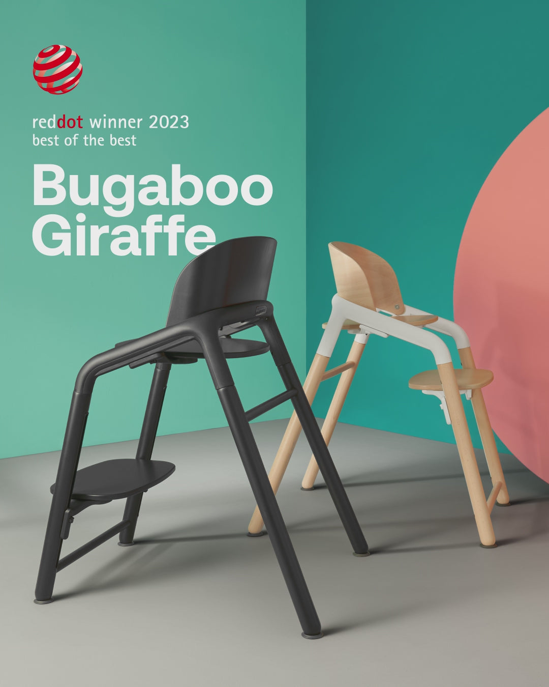 Bugaboo Giraffe Highchair - Wood/White