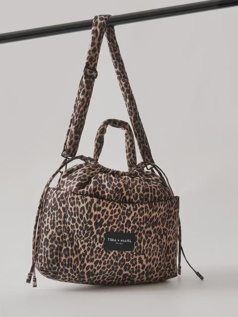 TIBA + MARL Luna Drawstring Tote Changing Bag - Leopard