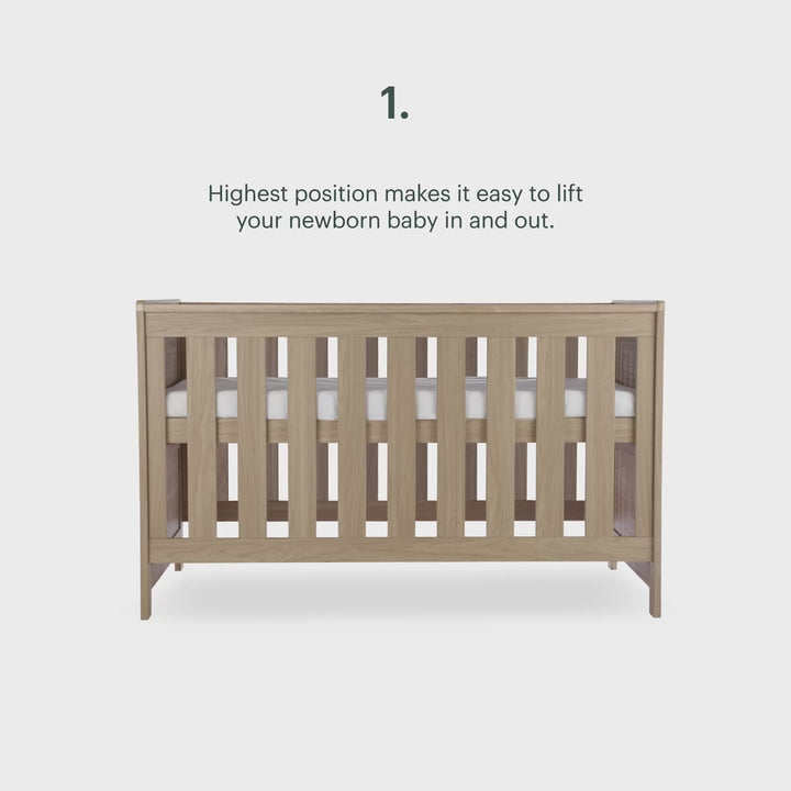 CuddleCo Burford Cot Bed - Oak