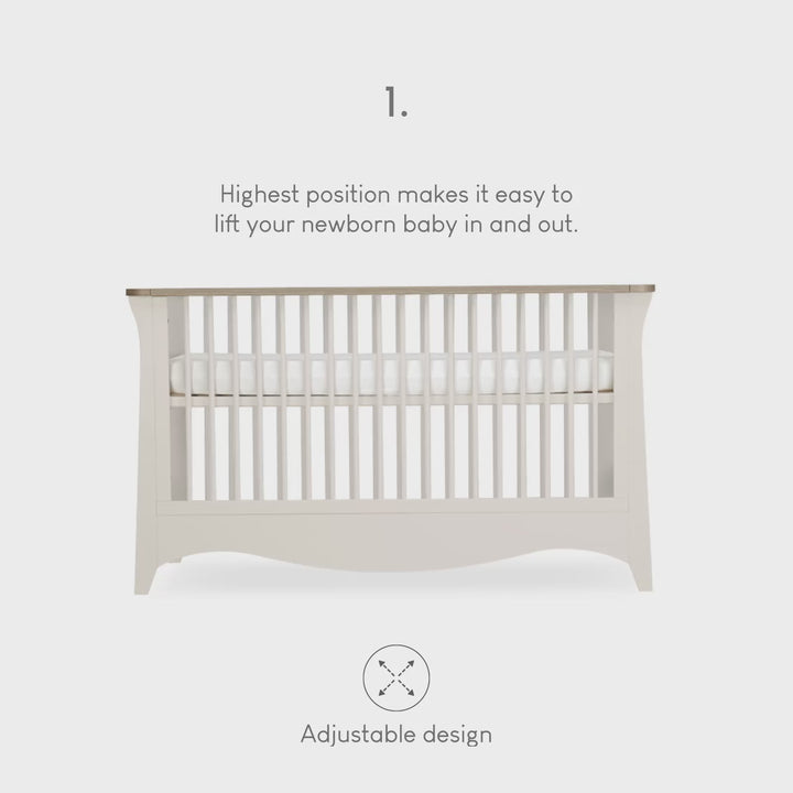 CuddleCo Clara Cot Bed - Cashmere