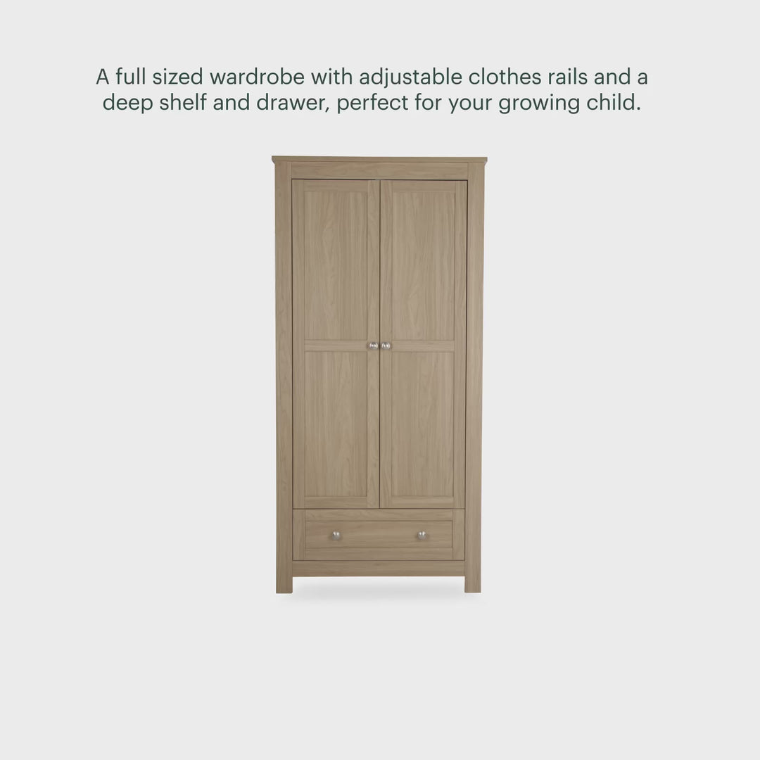 CuddleCo Burford Wardrobe - Oak