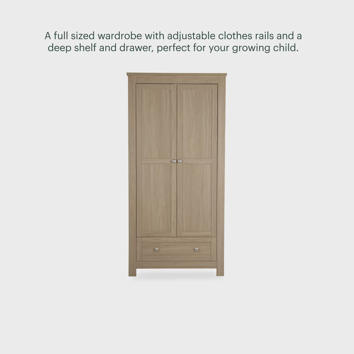 CuddleCo Burford Wardrobe - Oak