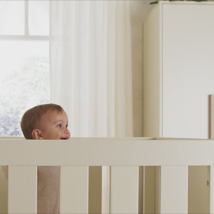 CuddleCo Harper Nursery Wardrobe - Cream & Ash