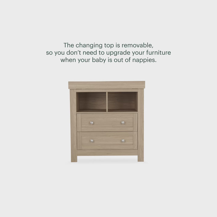 CuddleCo Burford Dresser Changer - Oak