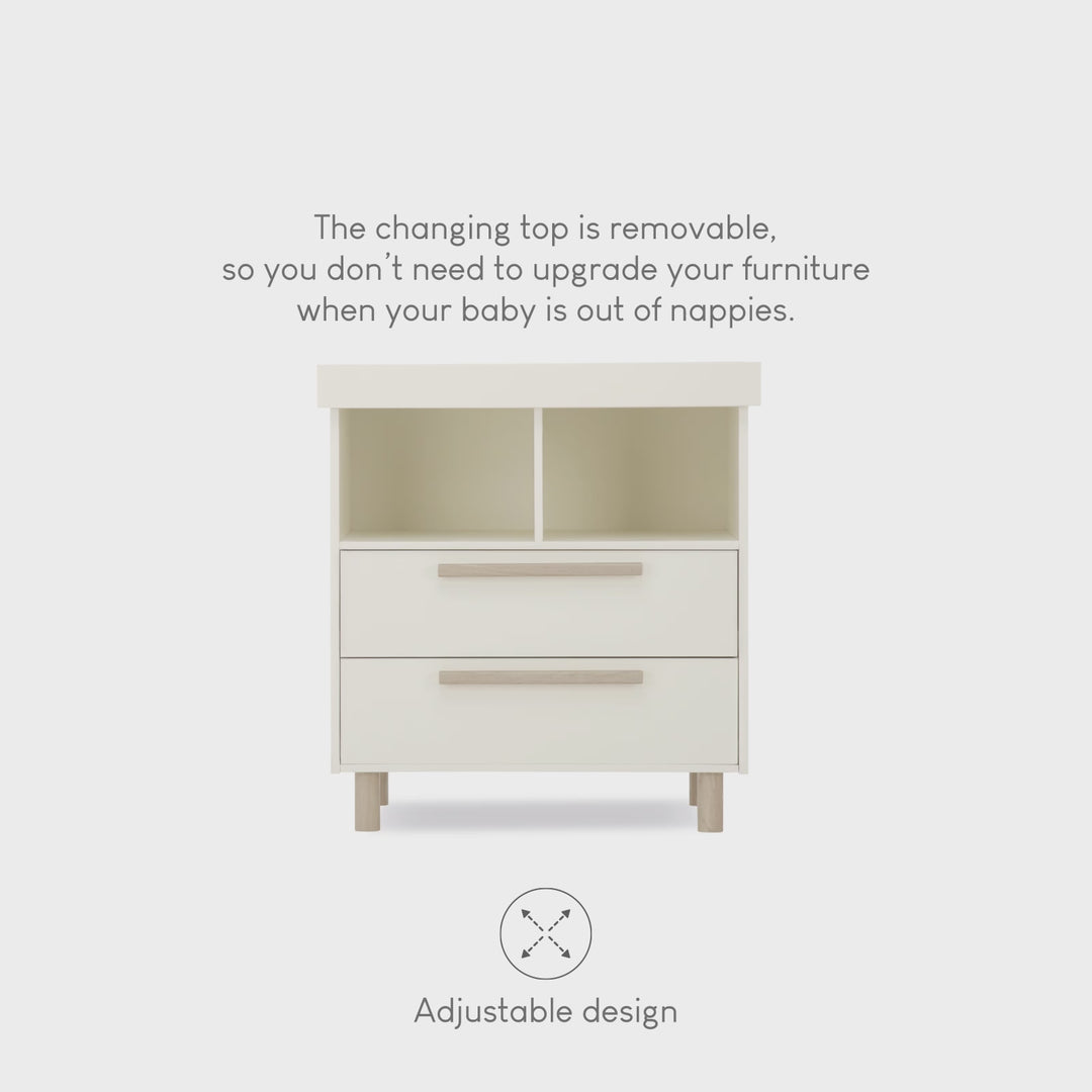 CuddleCo Harper Dresser Changer - Cream & Ash