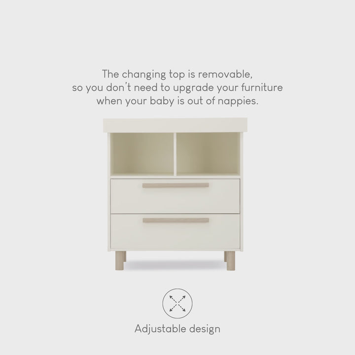 CuddleCo Harper Dresser Changer - Cream & Ash