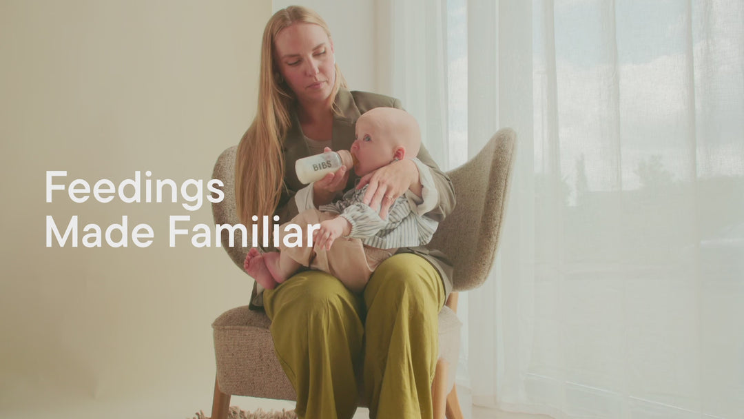 BIBS Baby Glass Bottle Complete Set - Blush