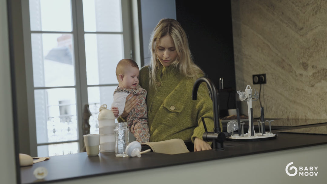 Babymoov NutriWash 4 in 1 Bottle Washer, Steriliser, Dryer & Storer - Mineral Beige