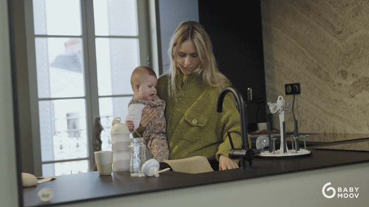 Babymoov NutriWash 4 in 1 Bottle Washer, Steriliser, Dryer & Storer - Mineral Beige