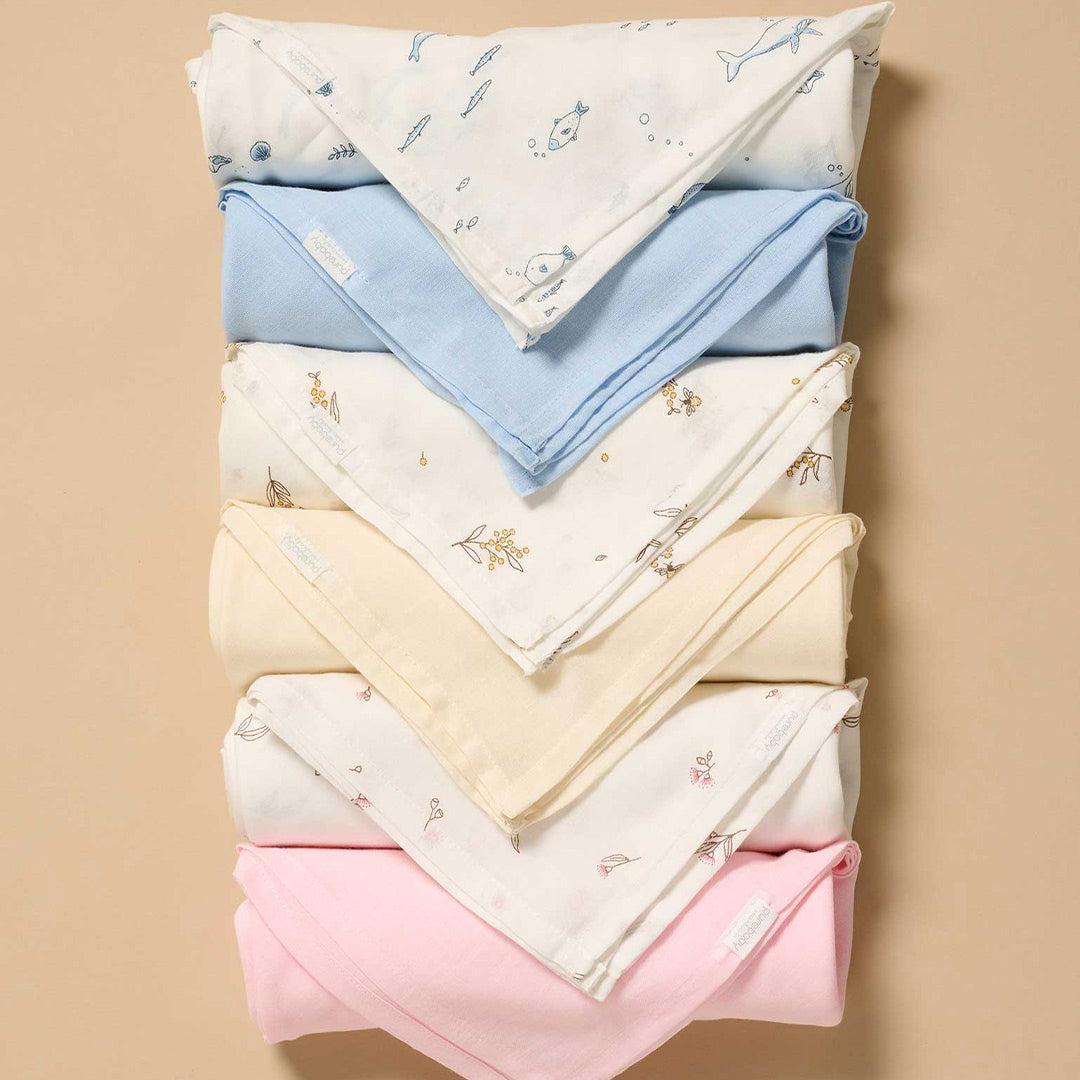 Purebaby Muslin Wrap 2 Pack - Pale Pink Blossom-Muslin Wraps-Pale Pink Blossom-One Size | Natural Baby Shower