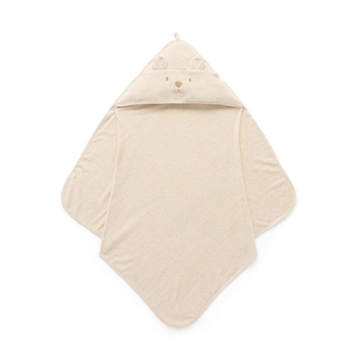 Purebaby Bear Hooded Towel - Wheat Melange-Bath Towels-Wheat Melange-One Size | Natural Baby Shower