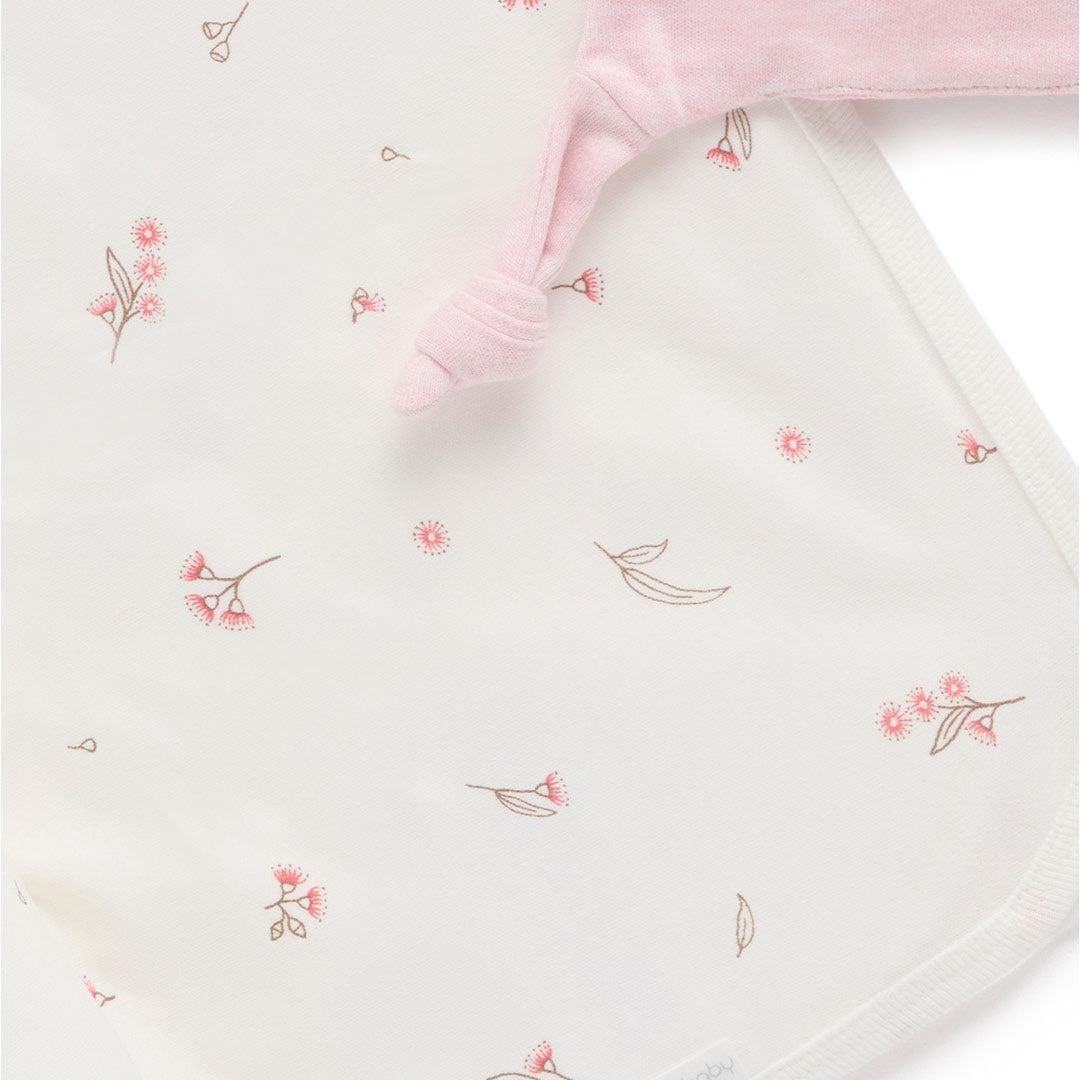 Purebaby Bunny Comforter & Swaddle Set - Vanilla Blossom-Comforters-Vanilla Blossom-One Size | Natural Baby Shower
