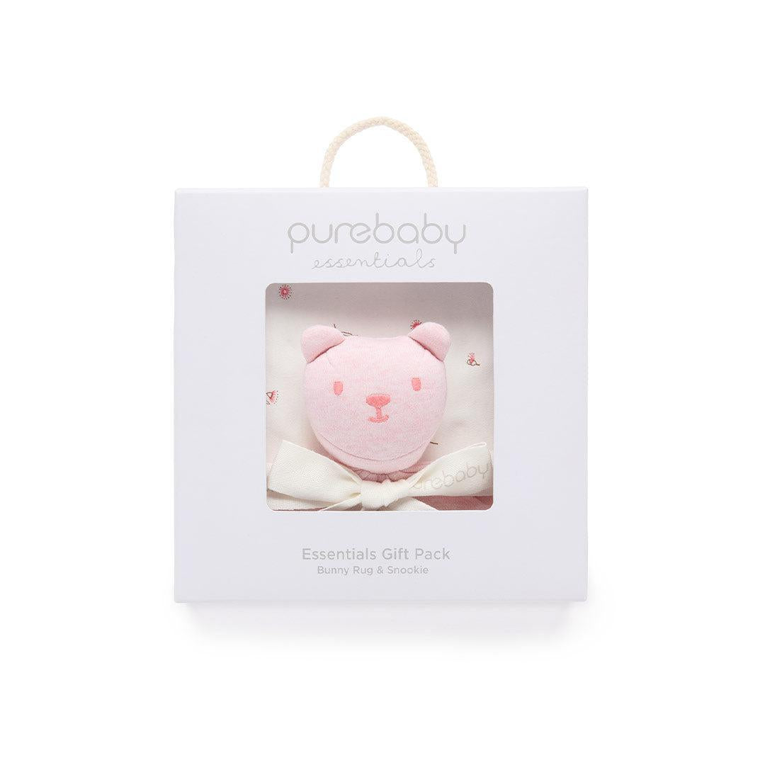 Purebaby Bunny Comforter & Swaddle Set - Vanilla Blossom-Comforters-Vanilla Blossom-One Size | Natural Baby Shower