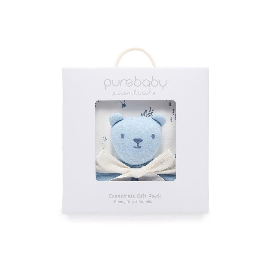 Purebaby Bunny Comforter & Swaddle Set - Vanilla Nautical-Comforters-Vanilla Nautical-One Size | Natural Baby Shower