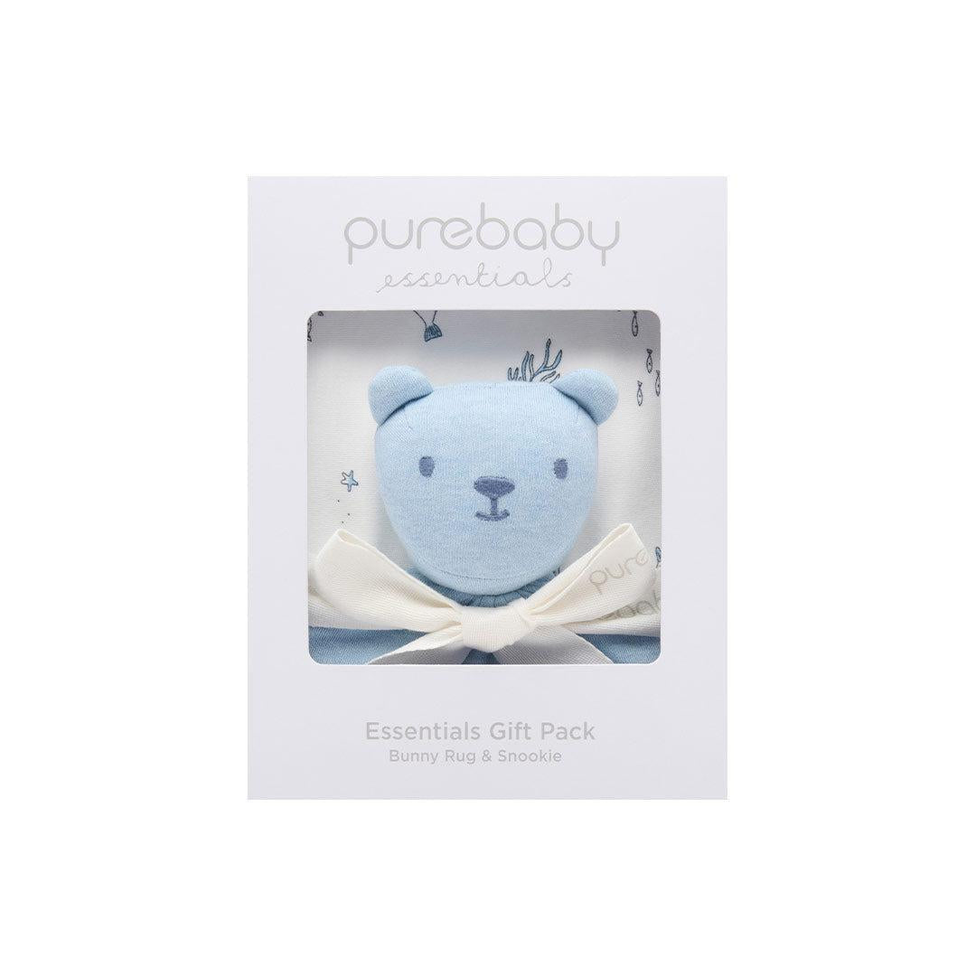 Purebaby Bunny Comforter & Swaddle Set - Vanilla Nautical-Comforters-Vanilla Nautical-One Size | Natural Baby Shower