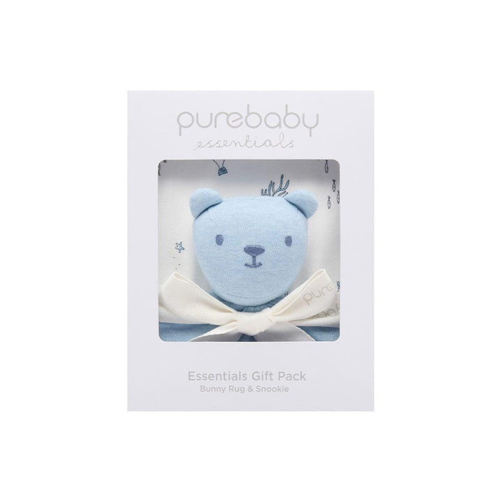 Purebaby Bunny Comforter & Swaddle Set - Vanilla Nautical-Comforters-Vanilla Nautical-One Size | Natural Baby Shower