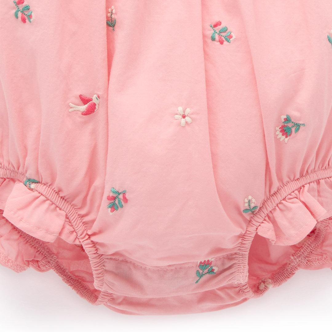 Purebaby Embroidered Bodysuit - Swallow Broderie-Bodysuits-Swallow Broderie-0-3m | Natural Baby Shower