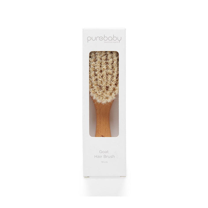 Purebaby Goat Hair Brush with Box-Hair Care- | Natural Baby Shower