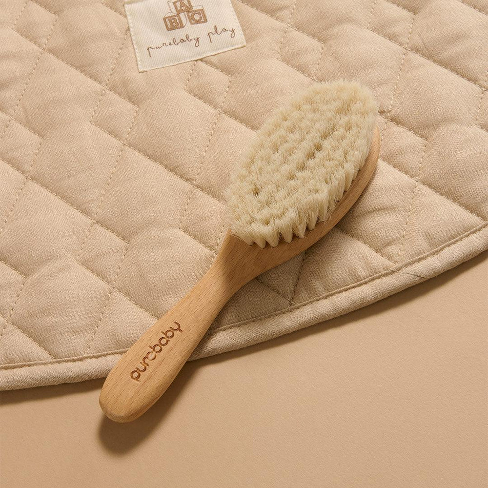 Purebaby Goat Hair Brush with Box-Hair Care- | Natural Baby Shower