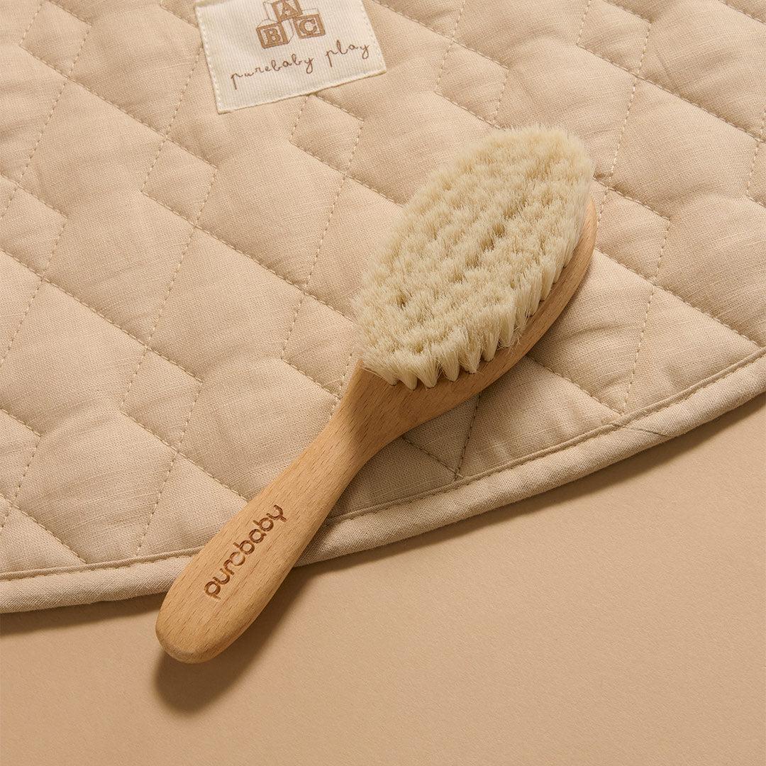 Purebaby Goat Hair Brush with Box-Hair Care- | Natural Baby Shower