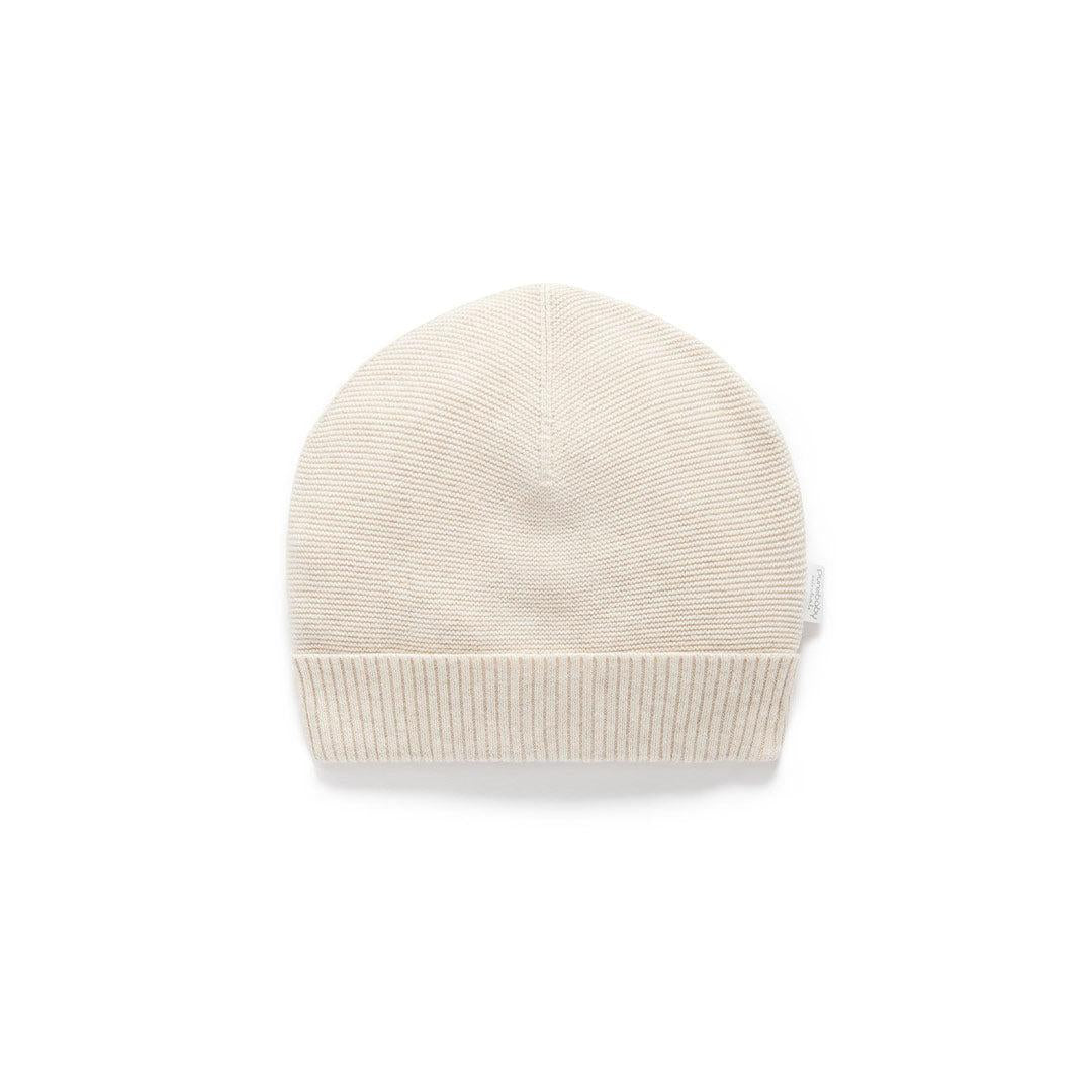 Purebaby Knit Baby Hat - White-Hats-White-NB | Natural Baby Shower