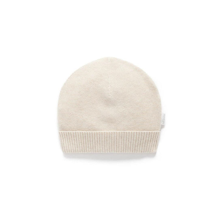 Purebaby Knit Baby Hat - White-Hats-White-NB | Natural Baby Shower