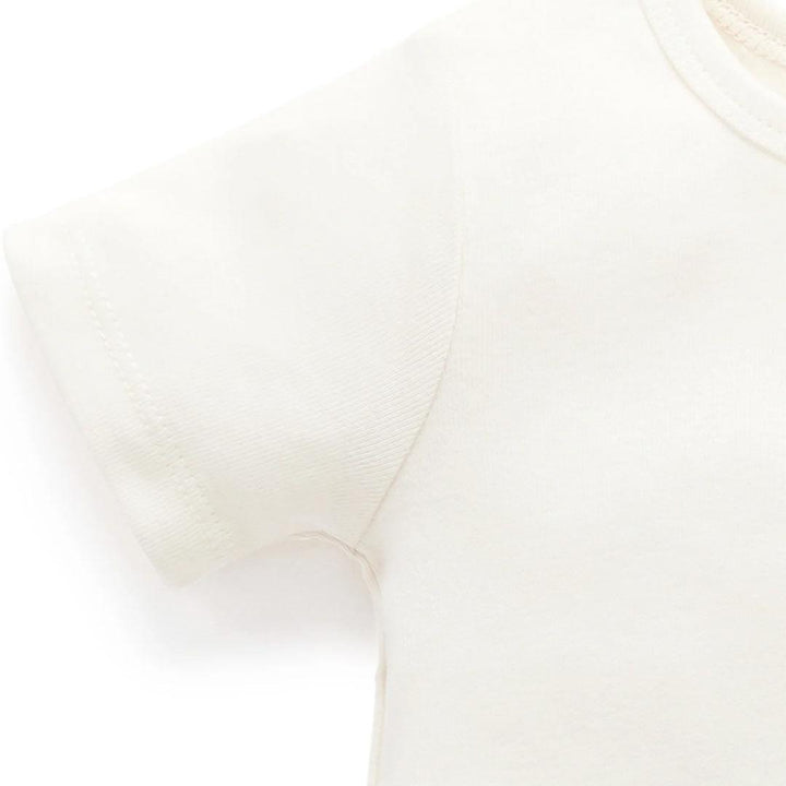 Purebaby Short Leg Overall Set - Laguna Stripe-Dungarees-Laguna Stripe-0-3m | Natural Baby Shower